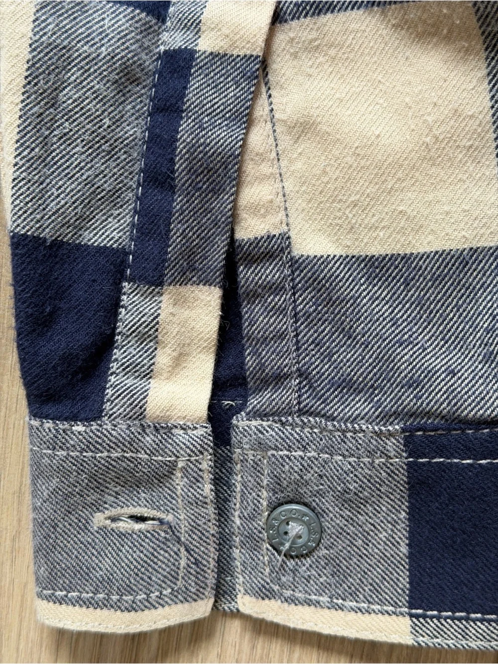 Levi's Navy and White Buffalo Check Button-Down Shirt